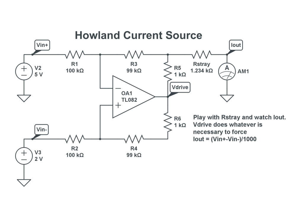 Howland Current Source Topolojisi